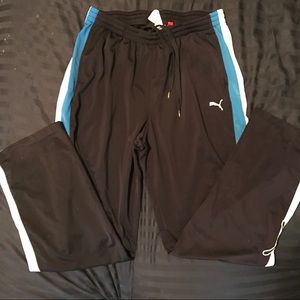 Men's Puma Black and blue striped sweatpants